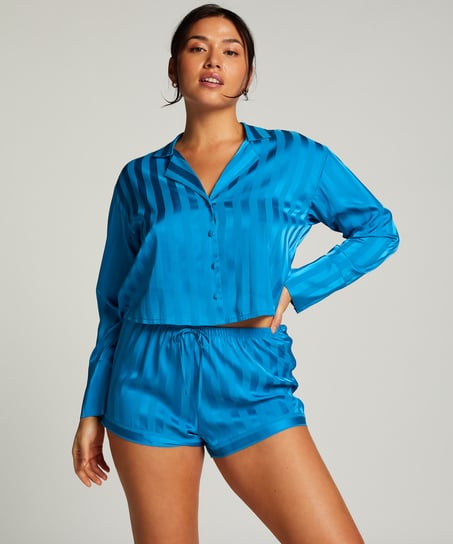 Veste à manches longues Satin, Bleu