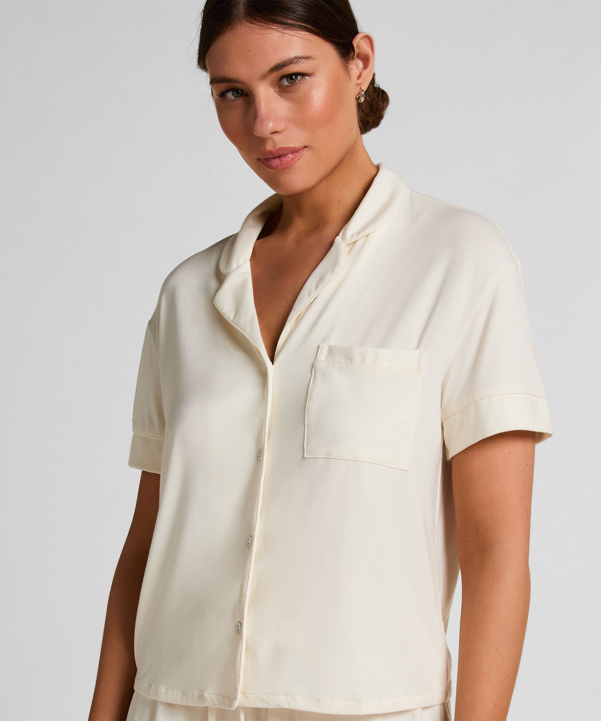 Chemise de pyjama Jersey Essential, Blanc