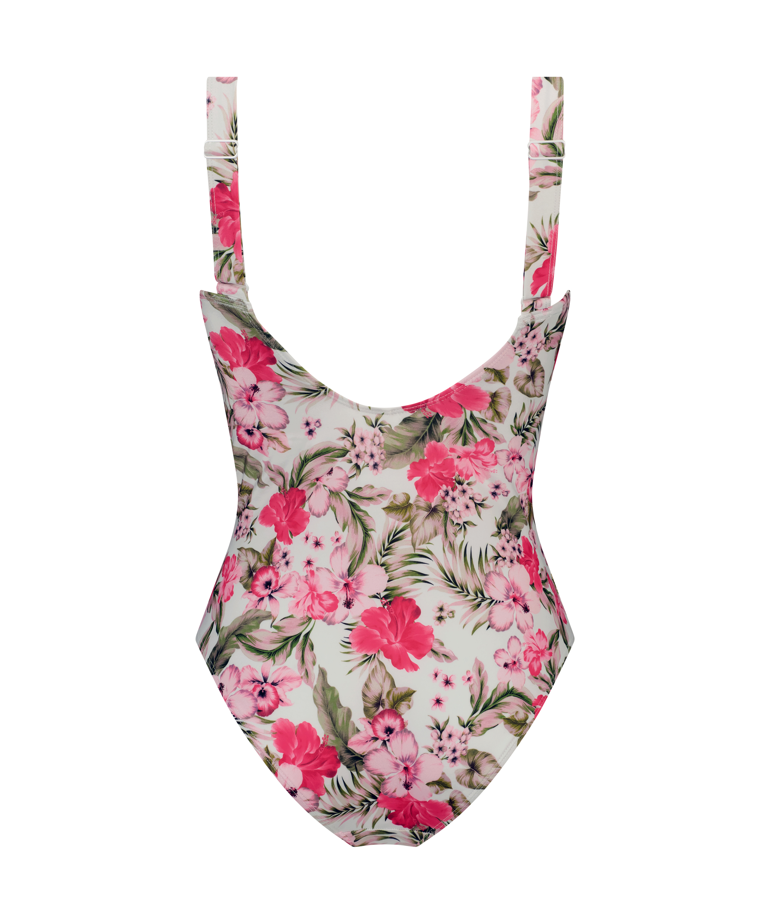 Maillot de bain Tropical, Blanc, main