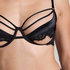 Soutien-gorge non-rembourré à armatures Nisha, Noir