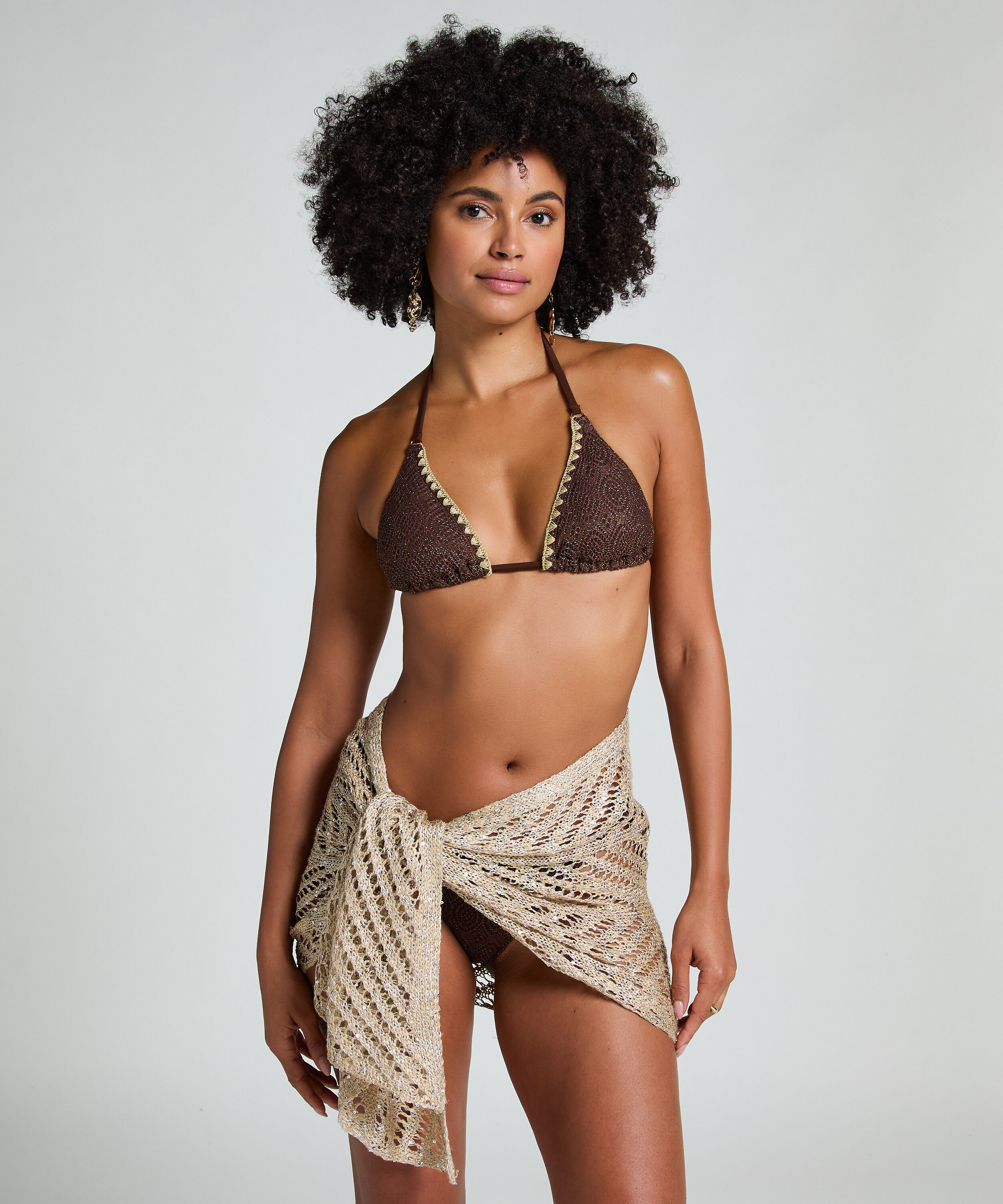 Paréo de plage à paillettes, Beige Paréo de plage à paillettes, Beige