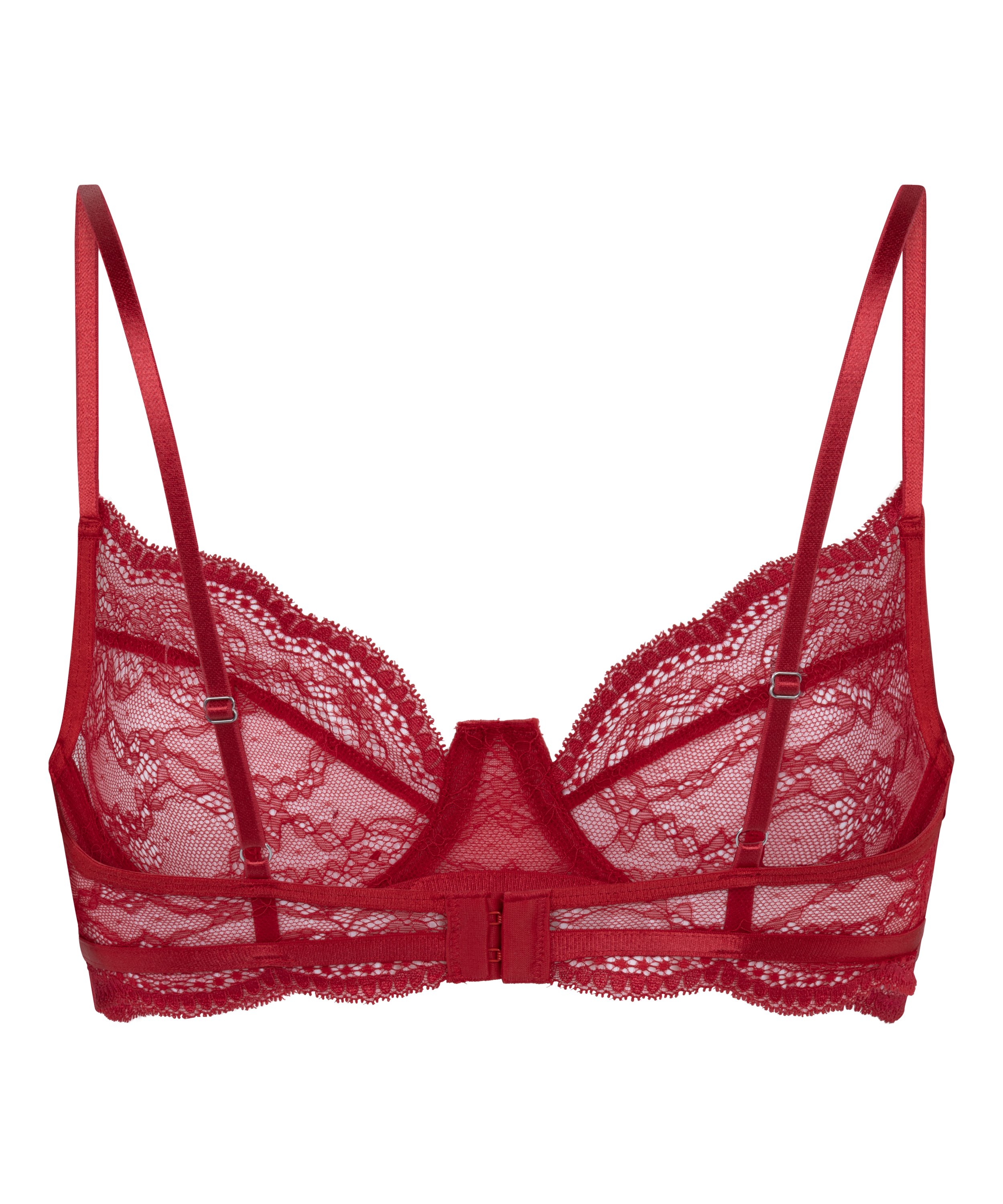 Soutien-gorge non-rembourr&eacute; &agrave; armatures Isabelle, Rouge, main