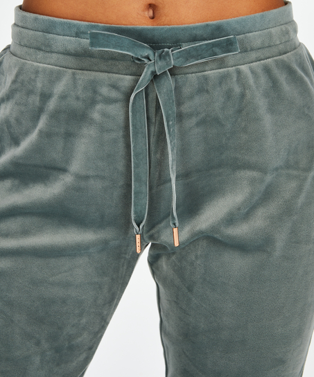 Pantalon de jogging en velours long, Vert