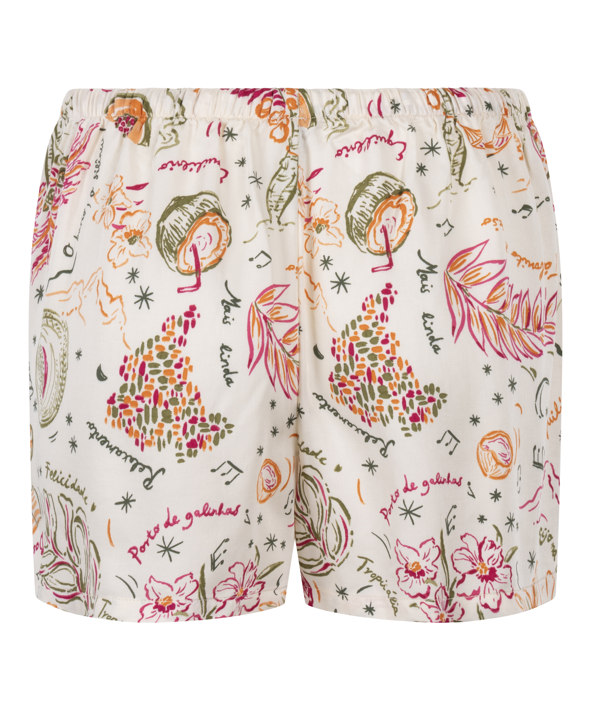 Short Satin, Blanc, main