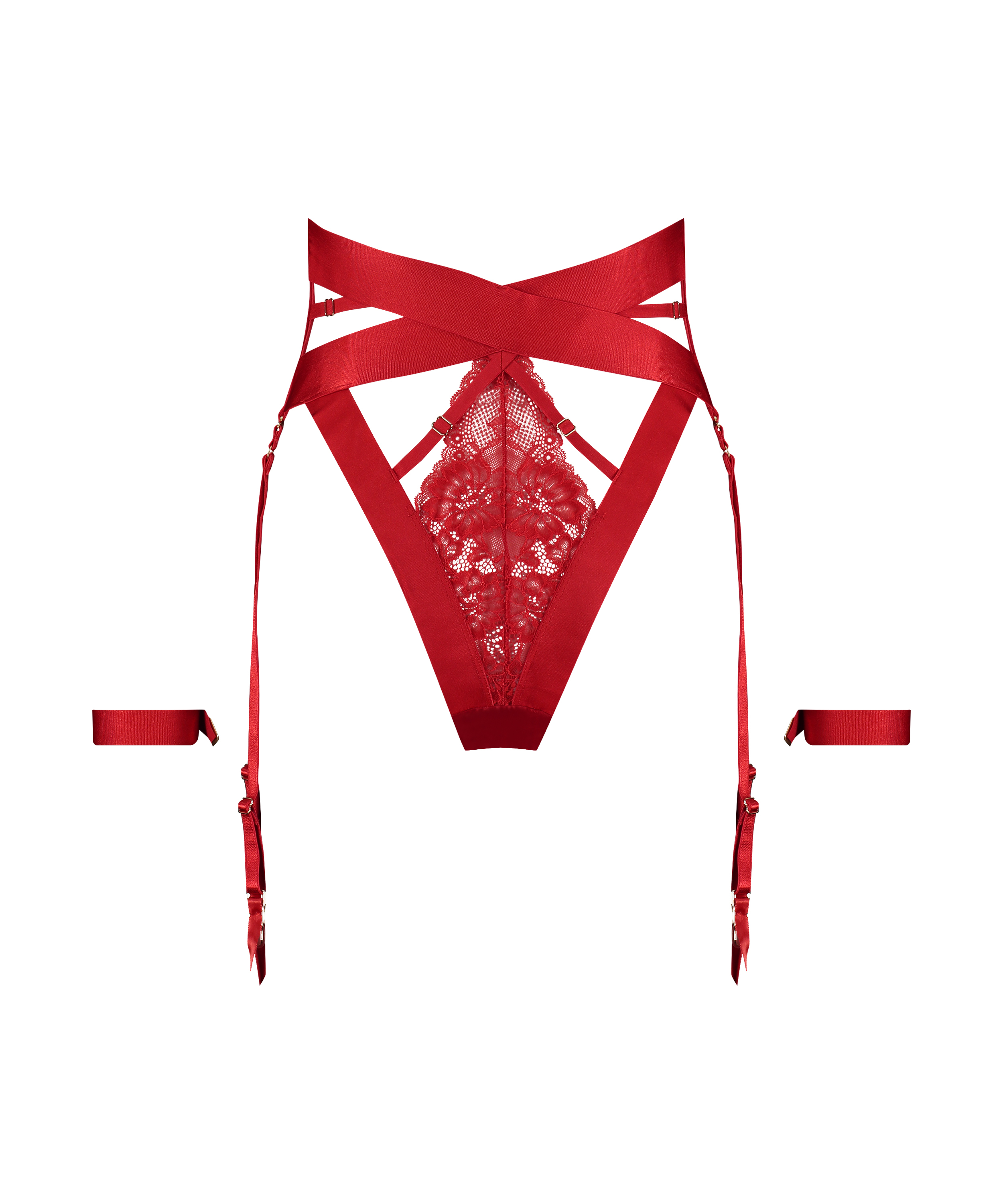 Slip br&eacute;silien Clementine, Rouge, main