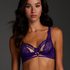 Soutien-gorge rembourr&eacute; demi-bonnet &agrave; armatures longline Iggy, Violet