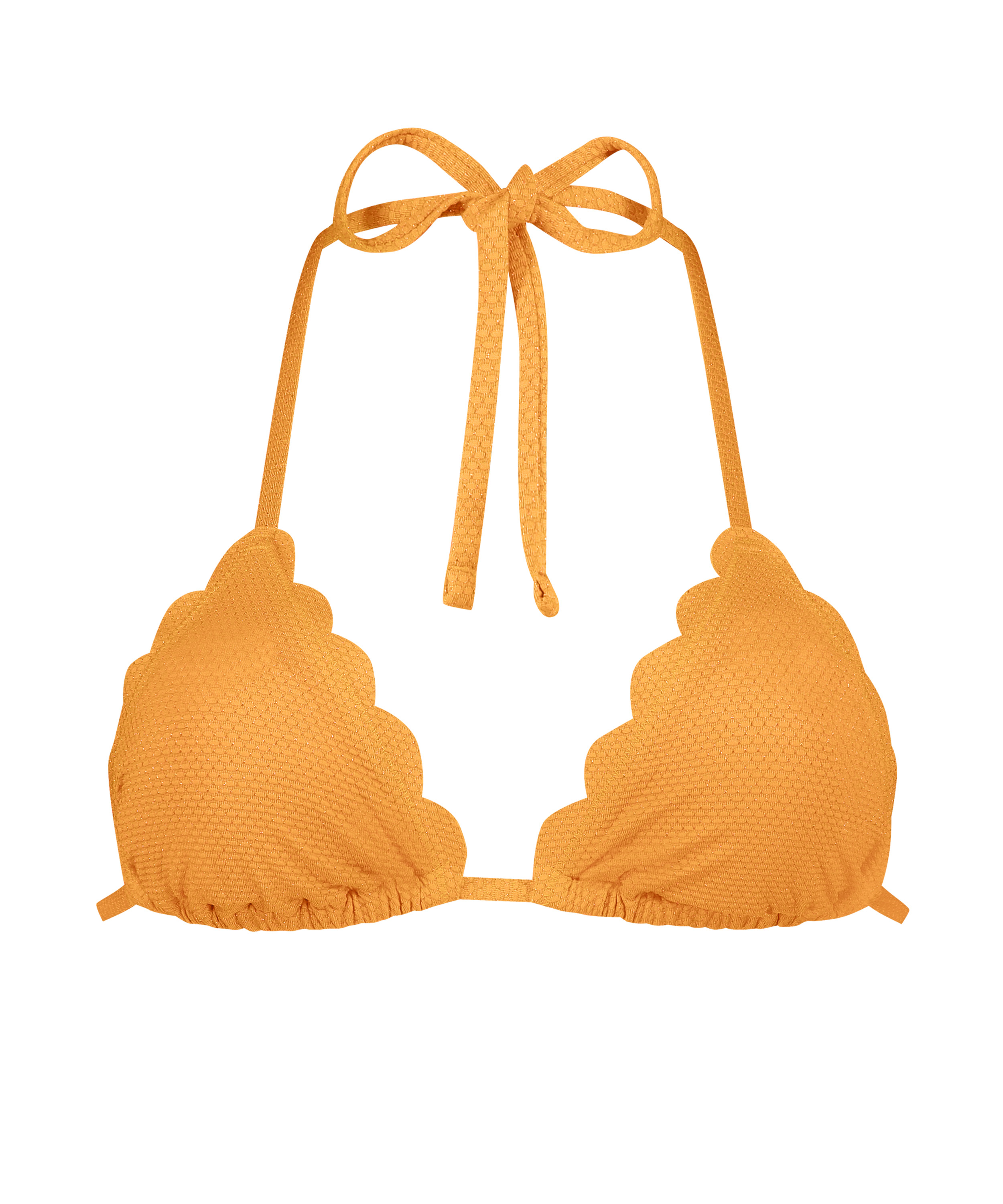 Haut de bikini Scallop Lurex, Orange, main