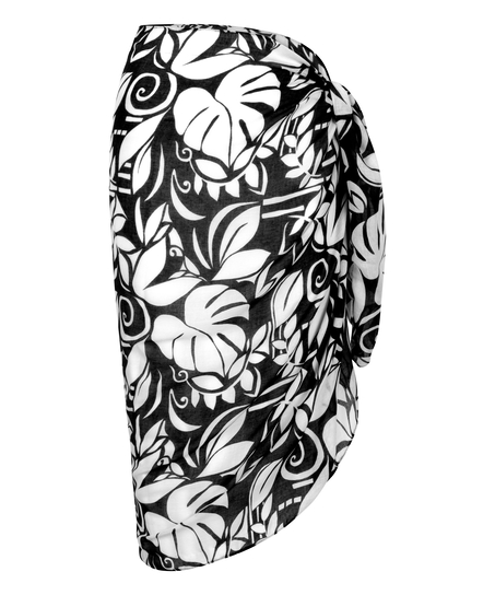 Paréo longueur midi Mauritius, Noir