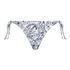 Bas de bikini br&eacute;silien tanga Paisley, Blanc