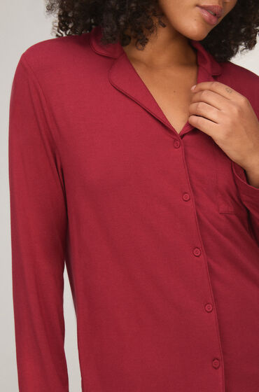 Hunkemöller Veste à manches longues en jersey Essential Rouge