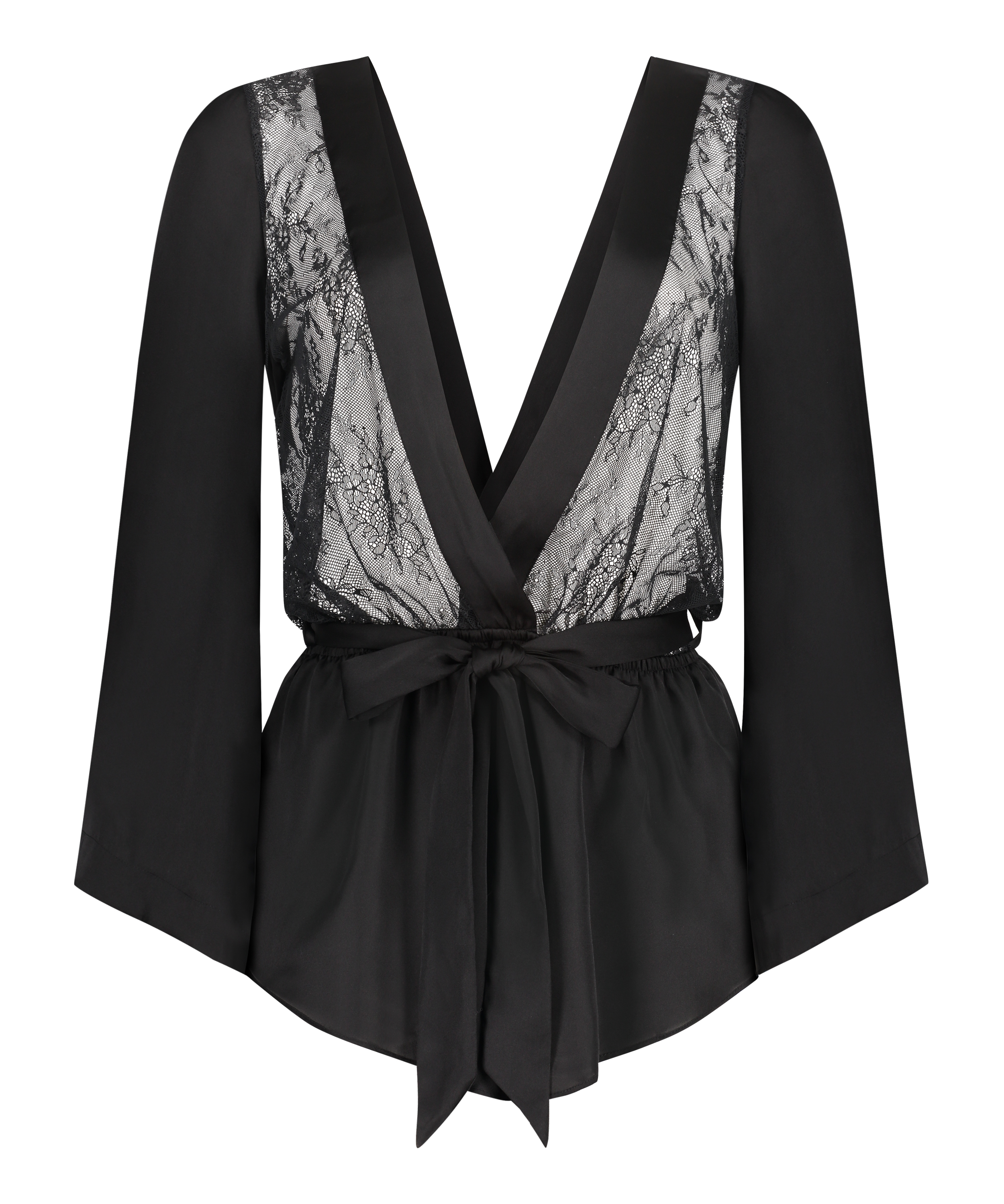 Satin Playsuit Rylie, Noir, main