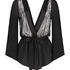 Satin Playsuit Rylie, Noir