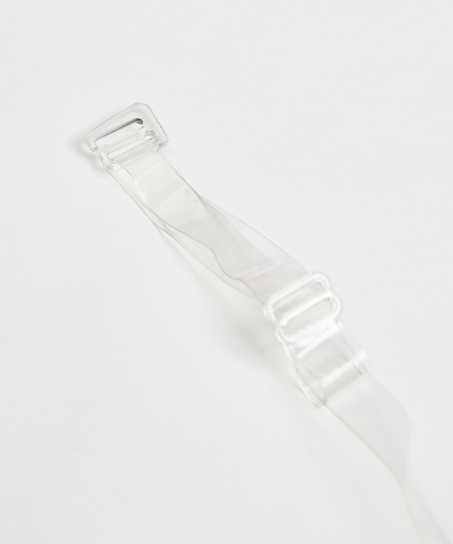 Bretelles de soutien-gorge transparentes bonnet D+, Blanc