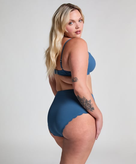 Haut de bikini préformé à armatures Scallop, Bleu