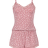 Ensemble de pyjama Jersey avec dentelle, Rose