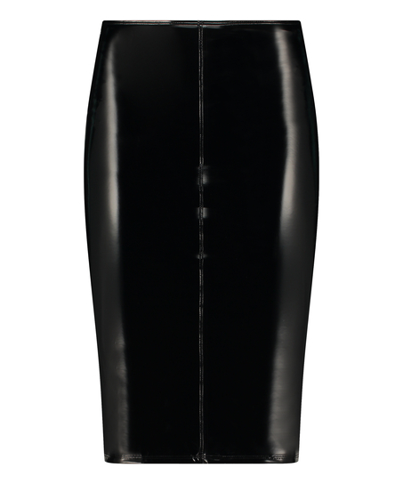 Jupe en similicuir, Noir