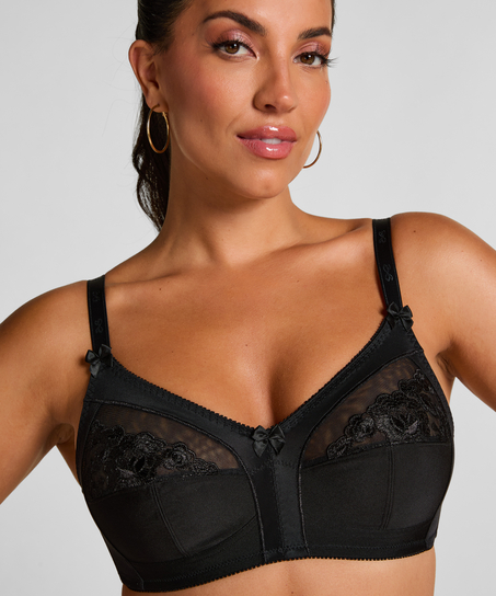 Soutien-gorge sans armatures non-préformé Sara, Noir