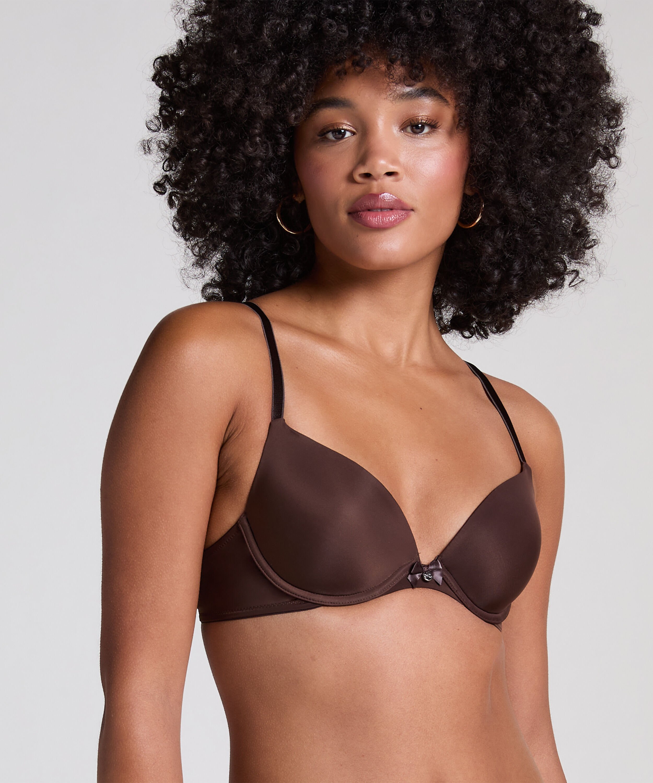 Soutien-gorge à armatures préformé Plunge, Marron