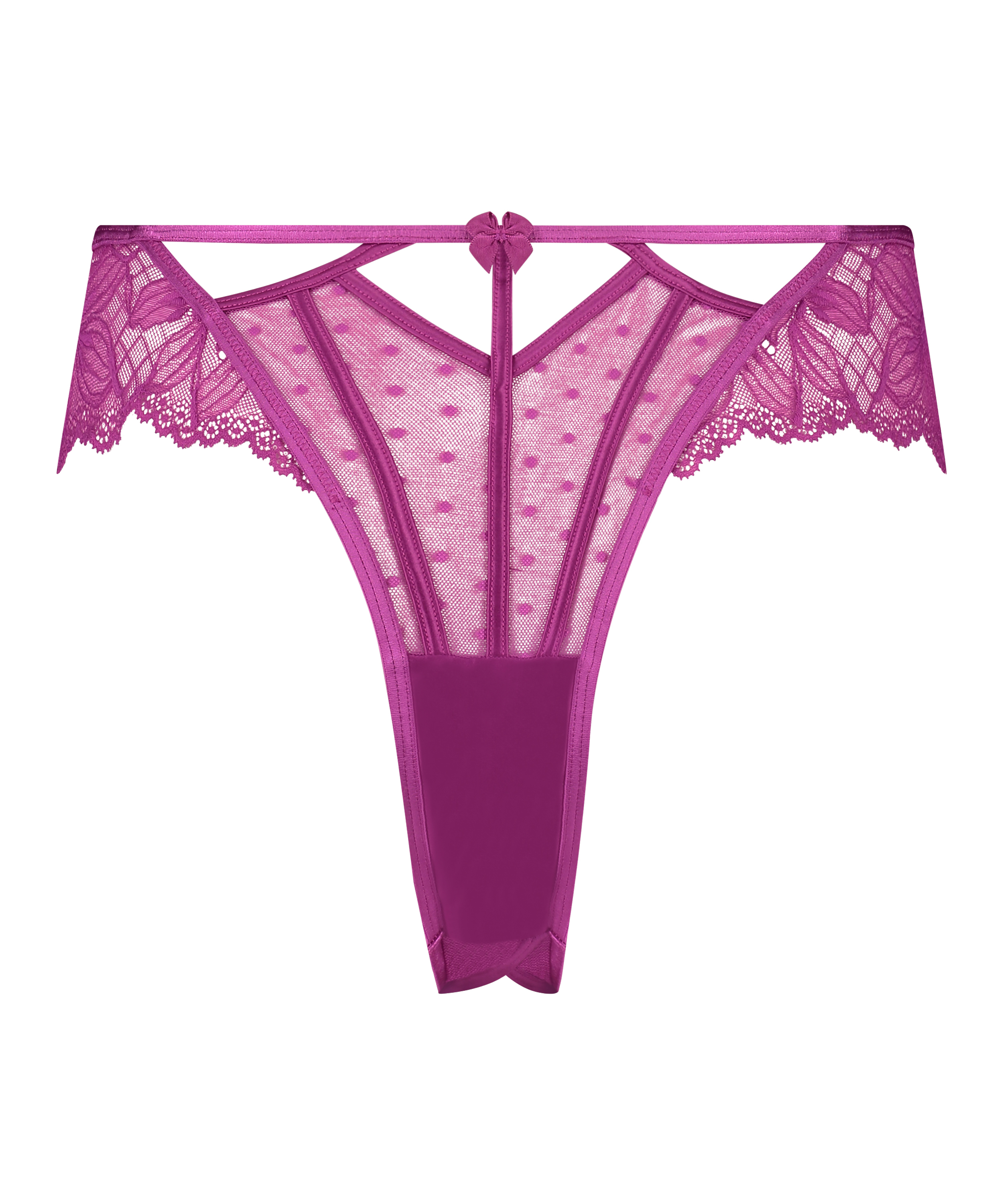 Slip brésilien à entrejambe ouvert Lulu, Violet, main