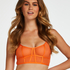 Brassière longline Sexy Mesh, Orange