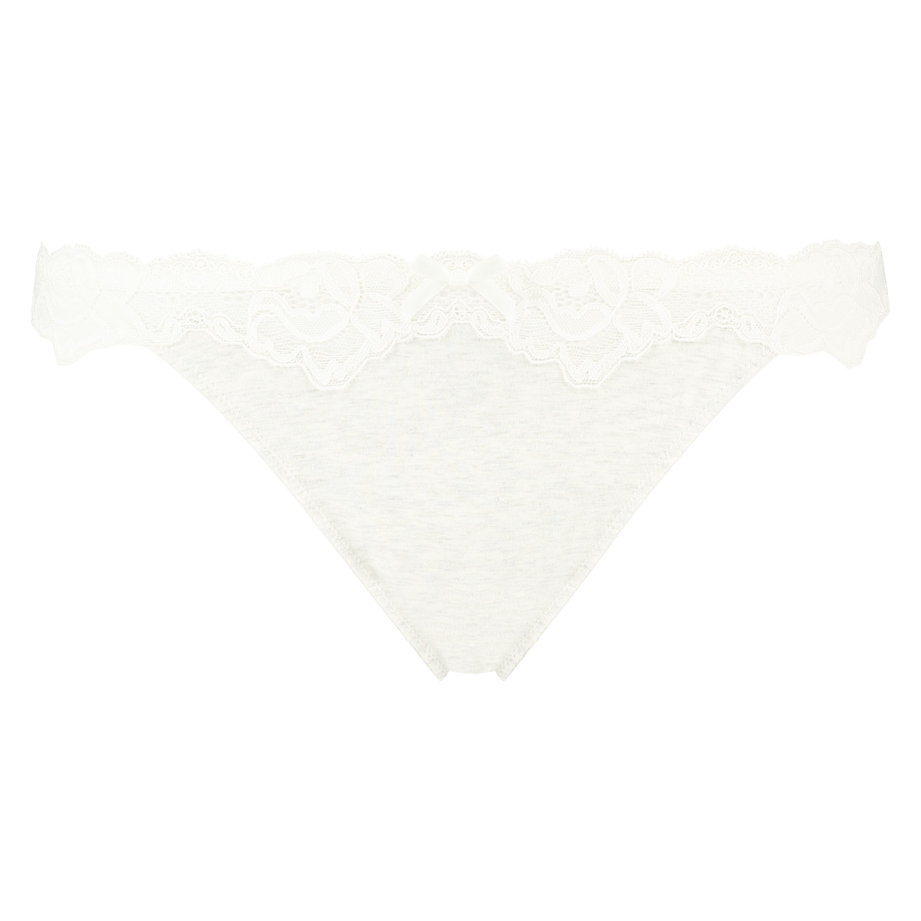 String Secret Dentelle Coton, Gris, main