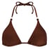 Haut de bikini triangle Kallua, Marron