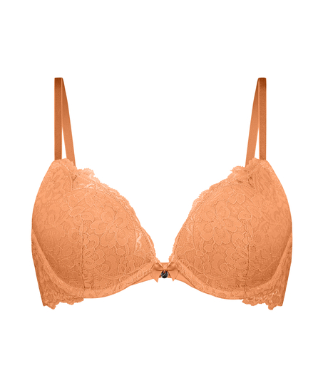 Soutien-gorge &agrave; armatures pr&eacute;form&eacute; push-up Marine, Orange