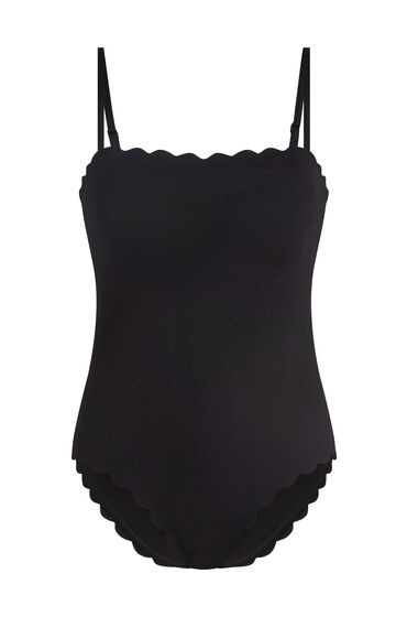 Hunkemöller Maillot de bain Bandeau Scallop Noir