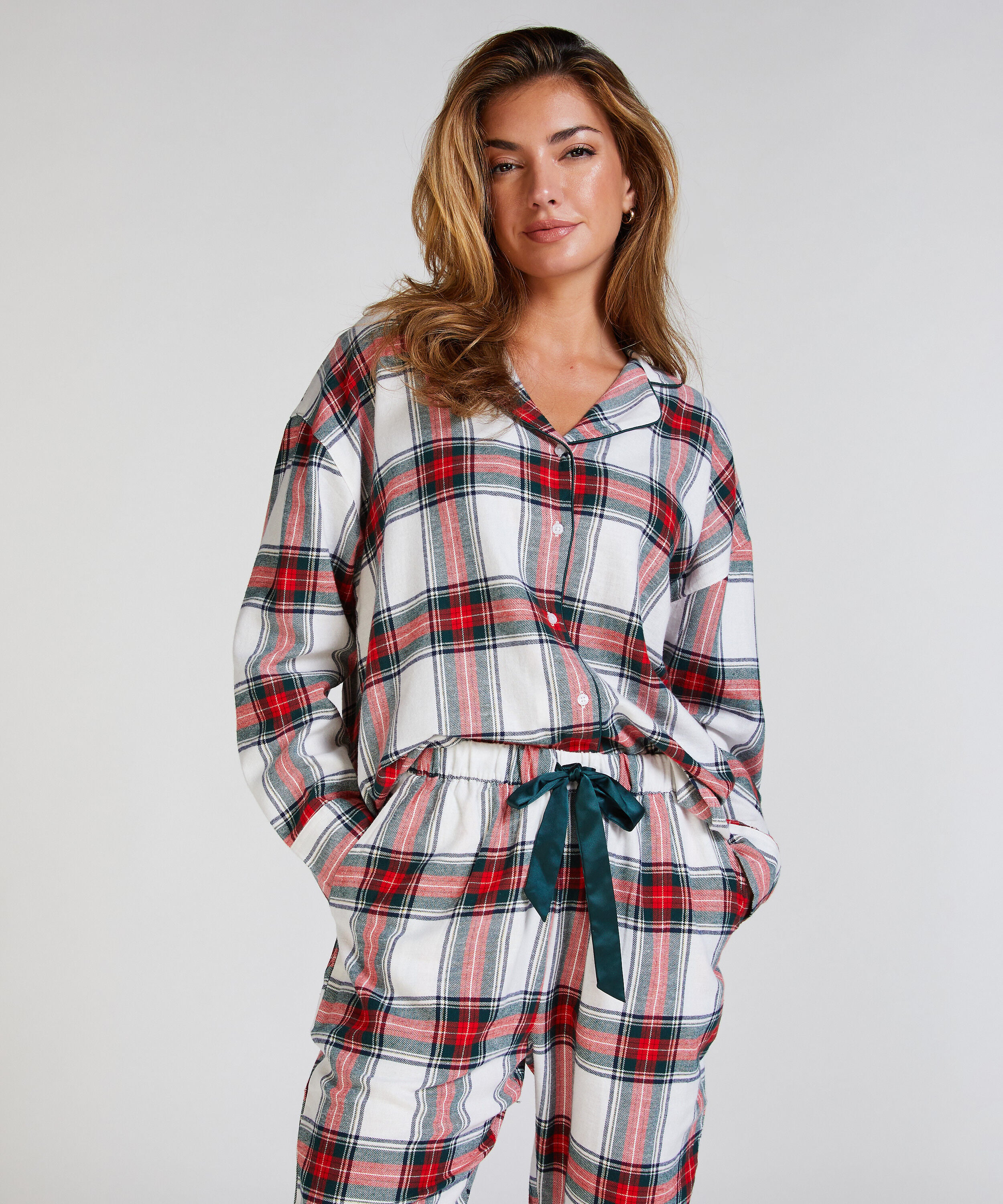 Haut de Pyjama Flanel, Blanc Haut de Pyjama Flanel, Blanc