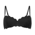 Haut de bikini préformé à armatures Scallop, Noir