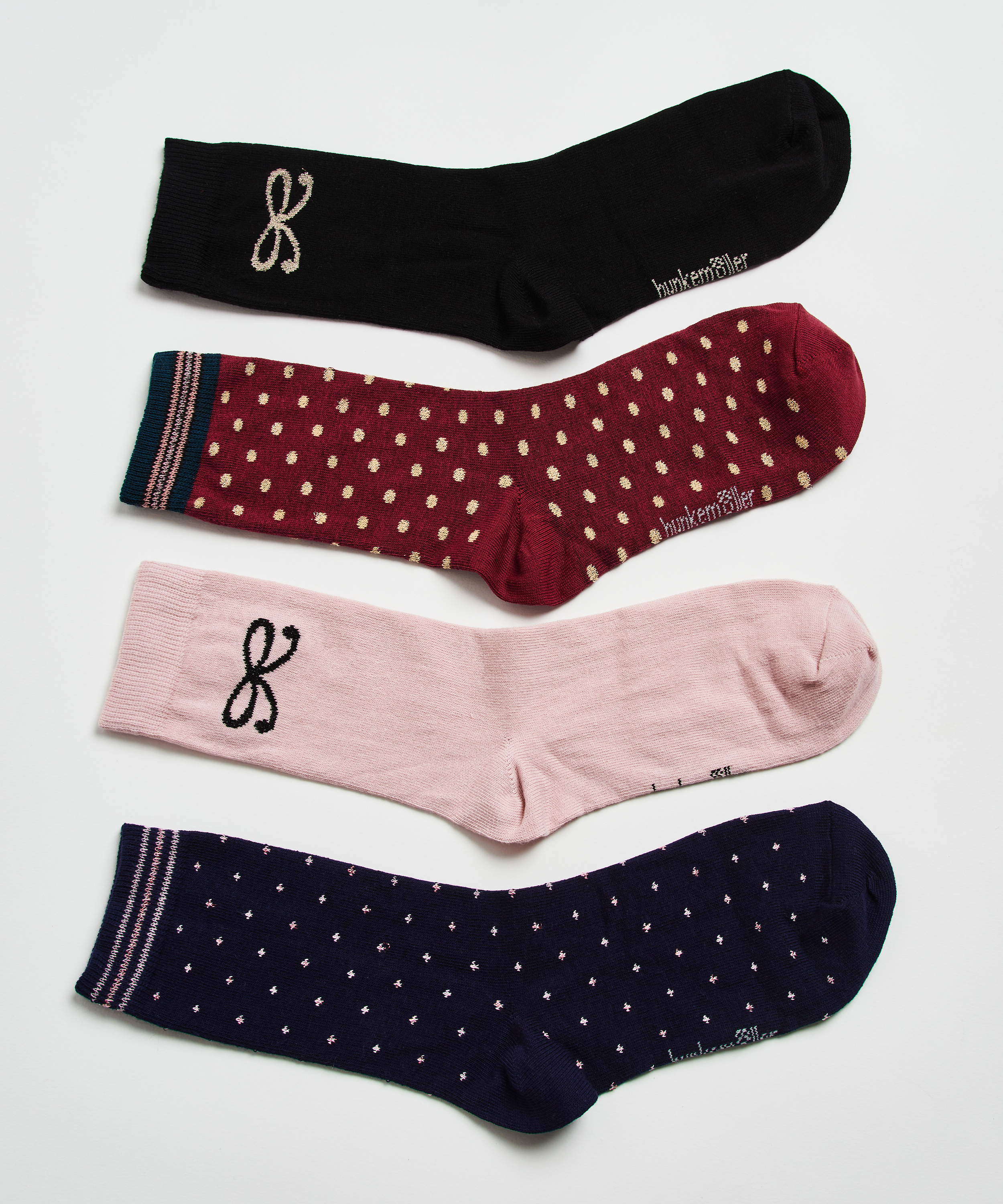 Coffret cadeau 4 paires de chaussettes, Rose, main