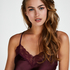 Haut de camisole Satin Dentelle, Rouge