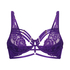 Soutien-gorge rembourr&eacute; demi-bonnet &agrave; armatures longline Iggy, Violet