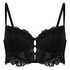 Soutien-gorge à armatures rembourré longline Posie, Noir