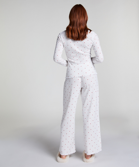 Pantalon de pyjama Pointelle, Blanc
