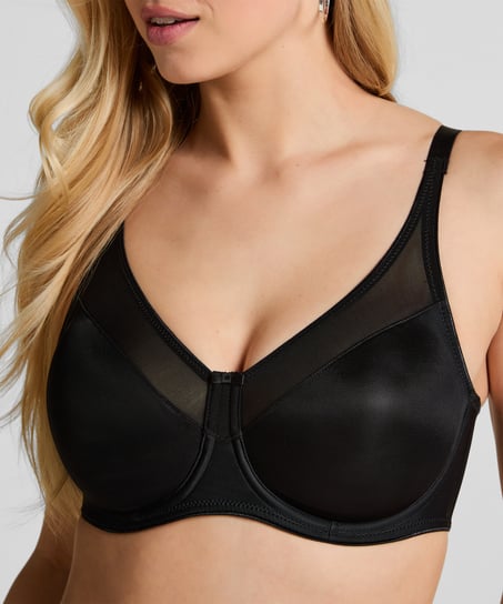 Soutien-gorge à armatures non-préformé minimiseur Nina, Noir