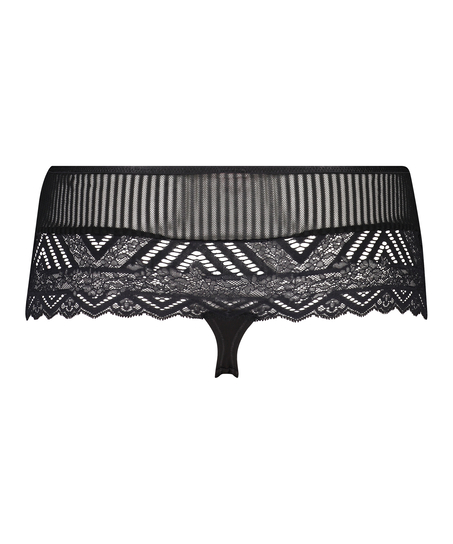 Boxerstring taille haute Lenix I AM Danielle, Noir