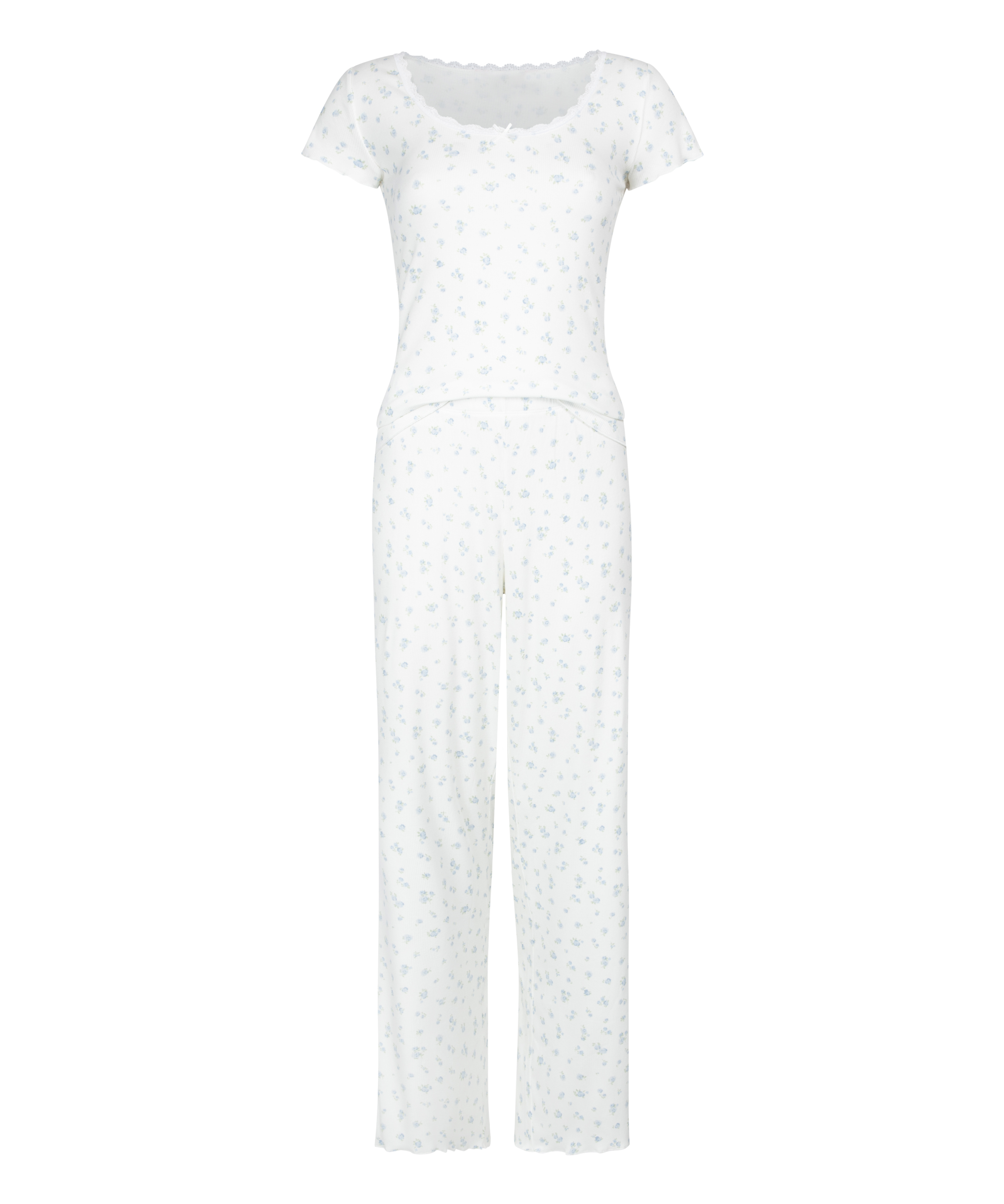 Ensemble pyjama c&ocirc;tel&eacute;, Bleu, main