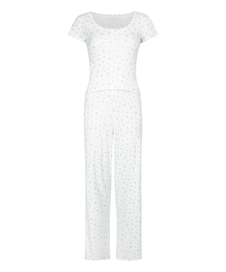 Ensemble pyjama c&ocirc;tel&eacute;, Bleu