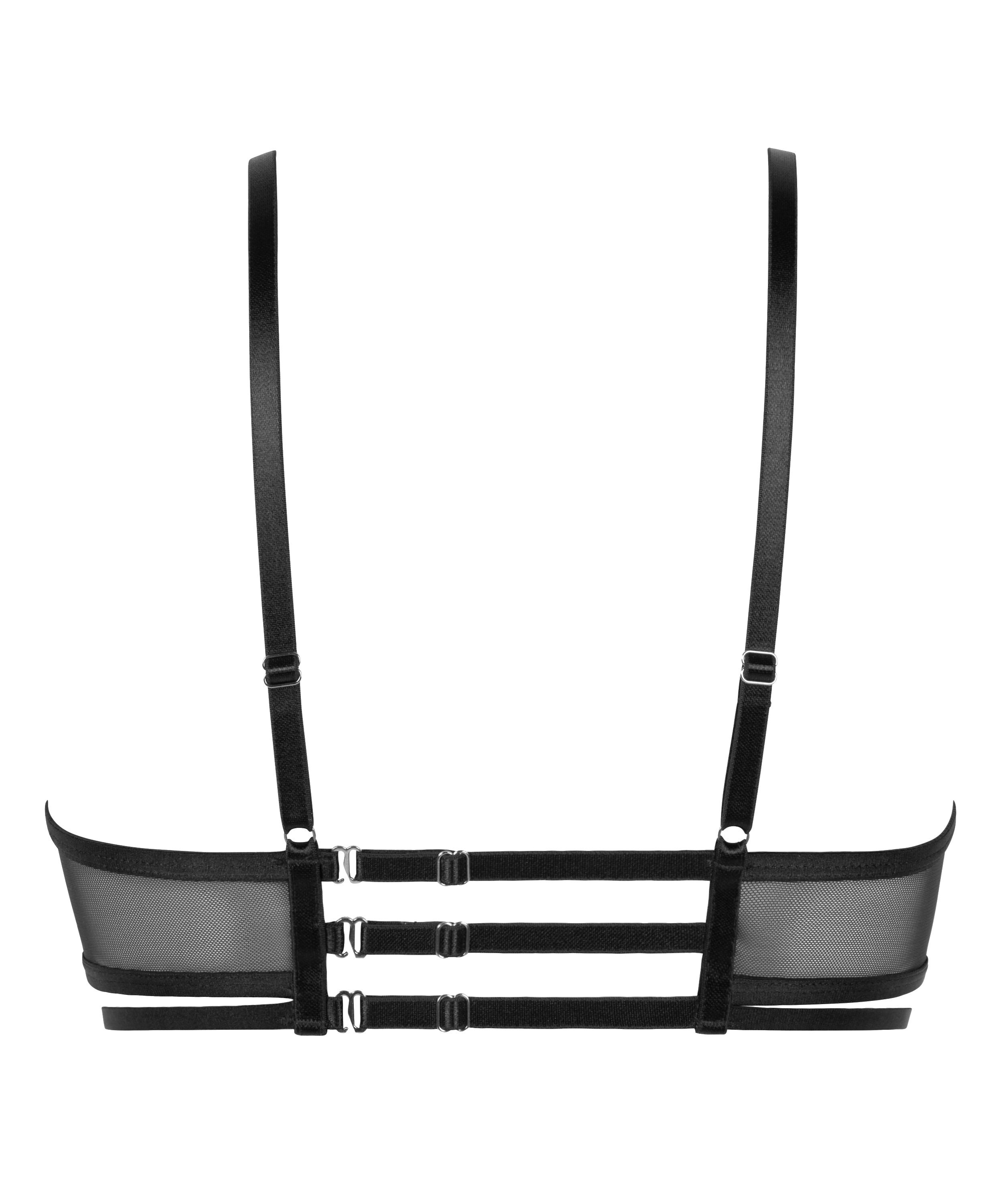 Soutien-gorge à armatures préformé longline Scarlett, Noir, main