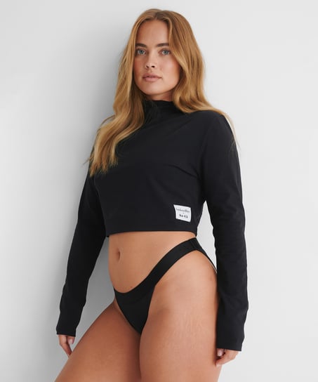 Crop top Lia HKM x NA-KD, Noir