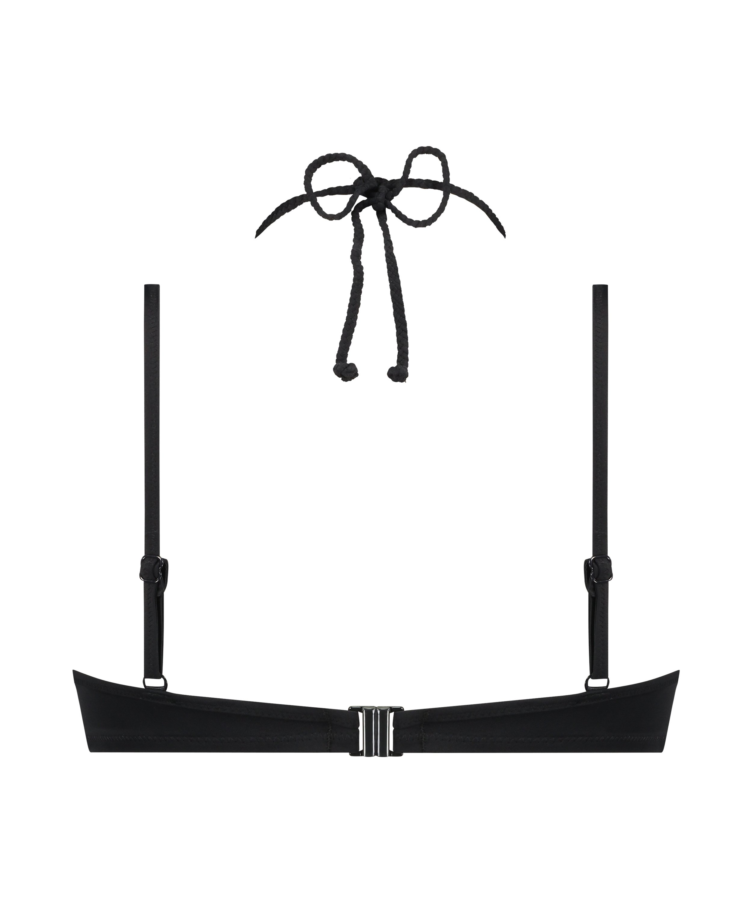 Haut de maillot de bain rembourré à armatures Luxe, Noir, main