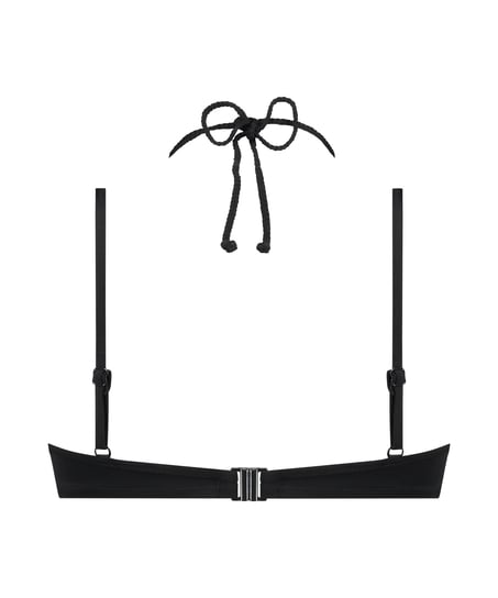 Haut de maillot de bain rembourré à armatures Luxe, Noir