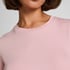 Haut de pyjama manches courtes rib crew neck, Rose