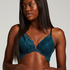 Soutien-gorge push-up à armatures préformé Riri, Bleu