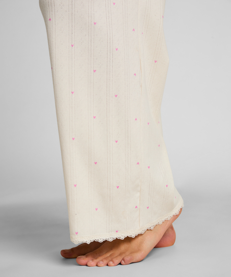 Pantalon en pointelle, Blanc