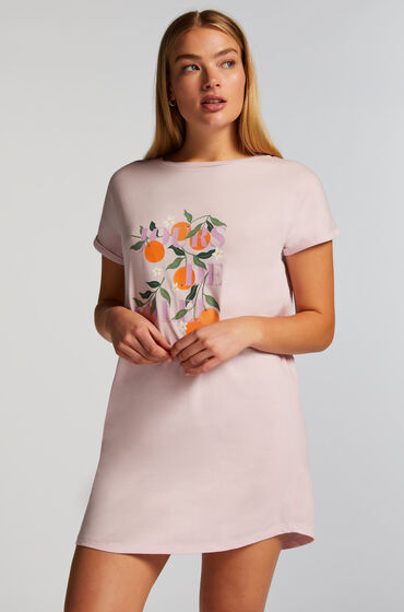 Hunkemöller Chemise de nuit à col rond Rose