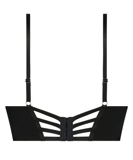 Soutien-gorge à armatures longline push-up préformé Char, Noir