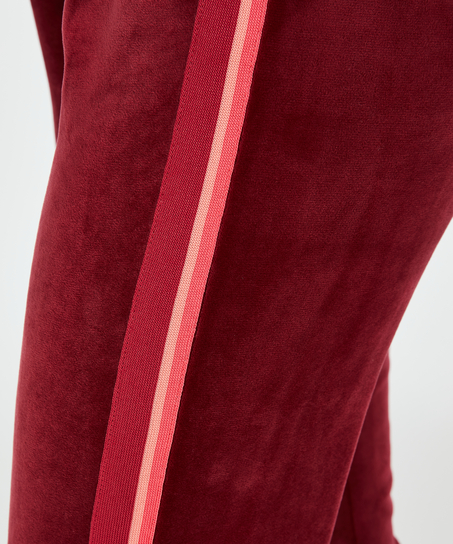 Pantalon de jogging Velours Stripe, Rouge