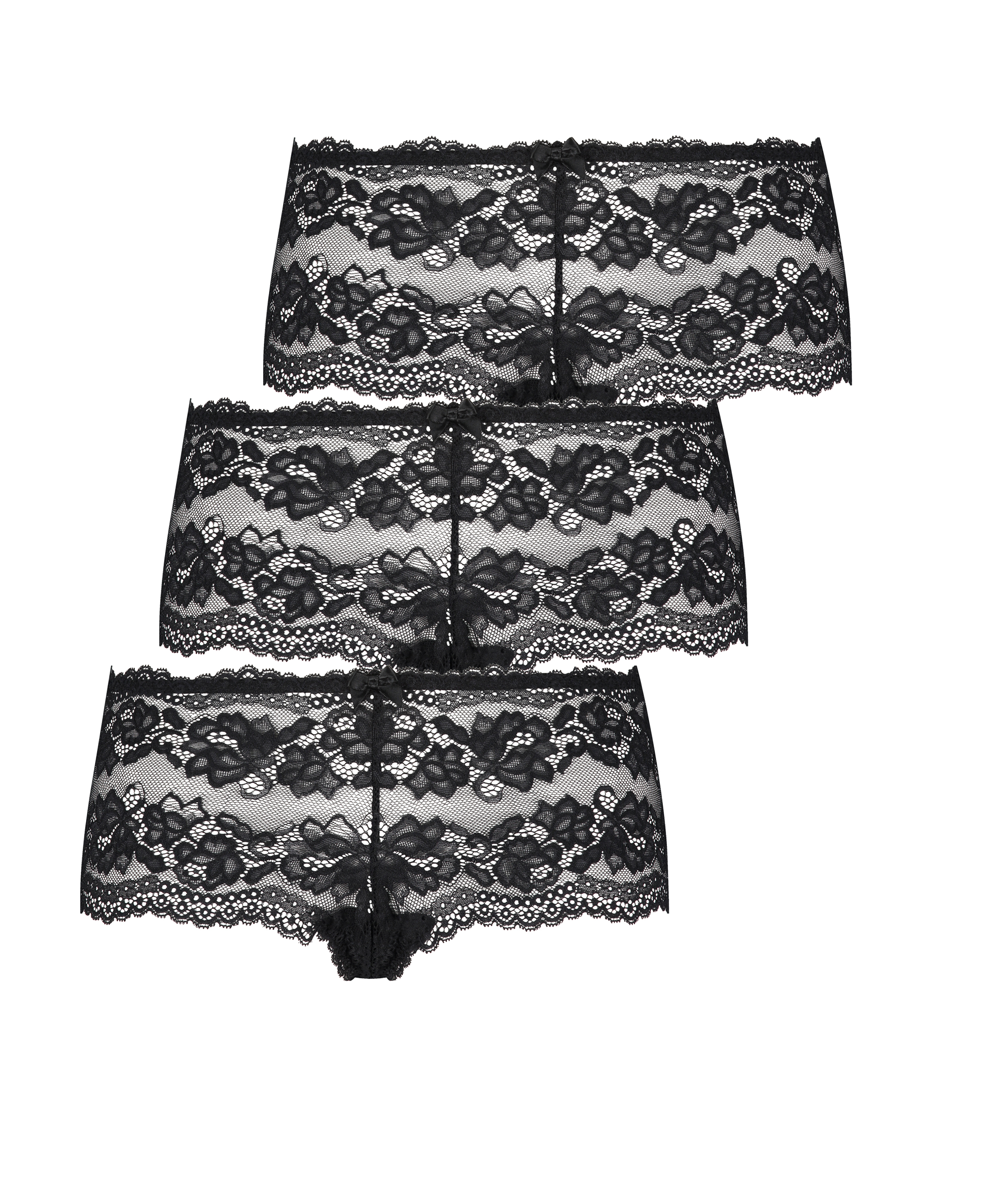 Lot de 3 boxers Sienna, Noir, main